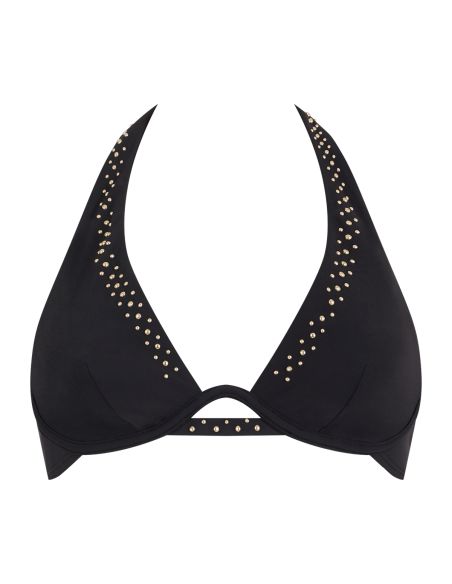 Underwire Triangle Bikini Top, Summer Stars, Aubade 6PM12-BLAK