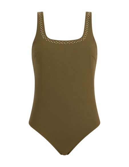 One-Piece Swimsuit, Summer Stars - Khaki, Aubade 6P67-KHAI