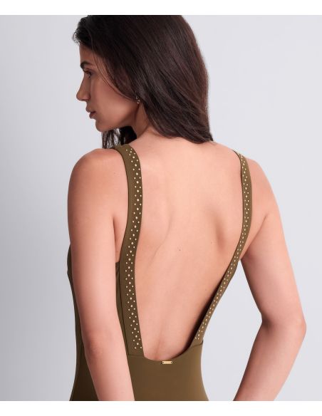 One-Piece Swimsuit, Summer Stars - Khaki, Aubade 6P67-KHAI