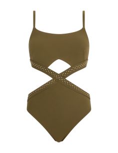 Maillot Bain Trikini, Summer Stars - Khaki, Aubade 6P68-KHAI 2