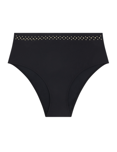 Bas de Maillot Bain Culotte Haute, Summer Stars - Black, Aubade 6P24-BLAK