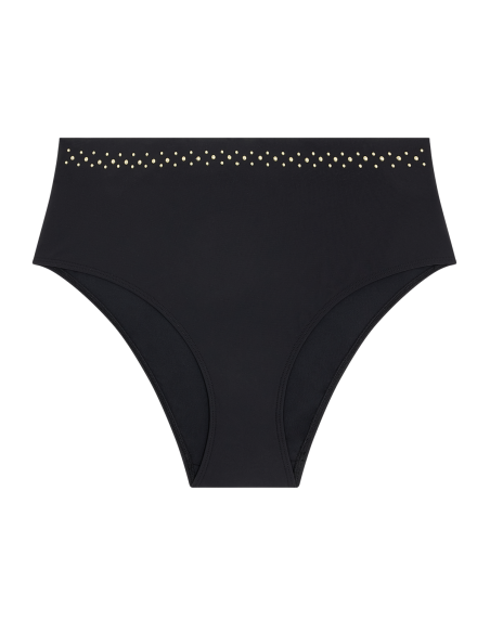 Bas de Maillot Bain Culotte Haute, Summer Stars - Black, Aubade 6P24-BLAK