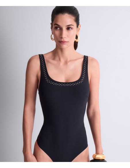 One-Piece Swimsuit, Summer Stars - Black, Aubade 6P67-BLAK