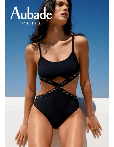 Maillot Bain Trikini, Summer Stars - Black, Aubade 6P68-BLAK