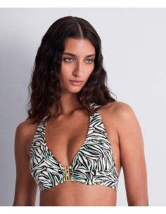 Plunge Bikini Top with Padded Cups, Tropical Splash, Aubade 6V12-WILS 2