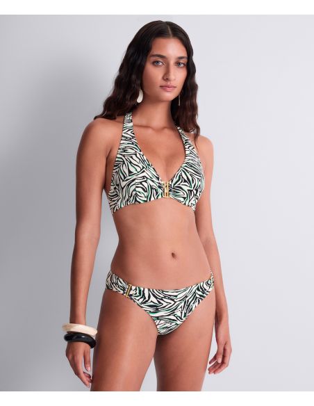 Haut de Maillot Bain Triangle Plunge, Tropical Splash, Aubade 6V12-WILS