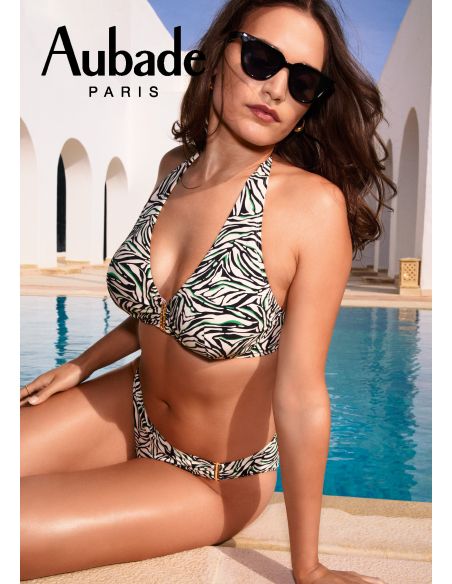 Haut de Maillot Bain Triangle Plunge, Tropical Splash, Aubade 6V12-WILS