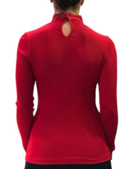 Top Manches Longues Motif Macramé, 70%Laine-30%Soie, Oscalito 6444-615