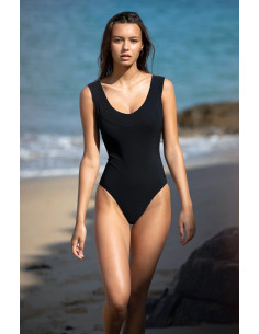 One-piece racerback swimsuit, Soya, Pain De Sucre SOYA-NOIR 2