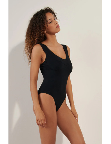 One-piece racerback swimsuit, Soya, Pain De Sucre SOYA-NOIR
