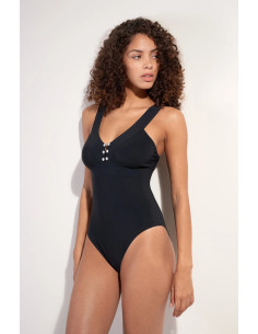 One-Piece Swimsuit with Jeweled Detail, Anton, Pain De Sucre ANTON61 2