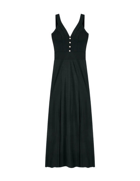 Robe Longue évasée, Ralia, Pain De Sucre RALIA45-NOIR