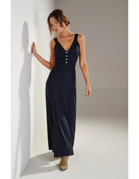 Long flared dress, Ralia, Pain De Sucre RALIA45-NOIR