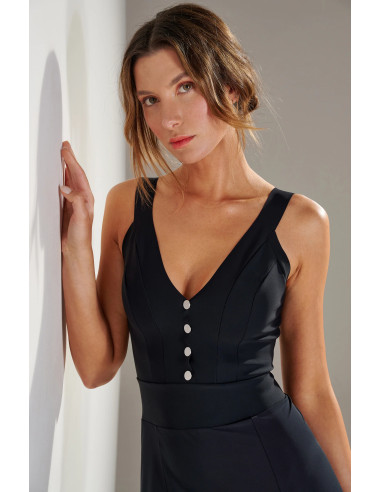 Robe Longue évasée, Ralia, Pain De Sucre RALIA45-NOIR