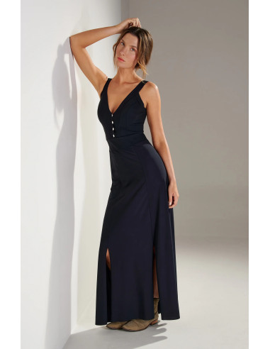 Robe Longue évasée, Ralia, Pain De Sucre RALIA45-NOIR