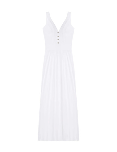 Robe Longue évasée, Ralia, Pain De Sucre RALIA45-BLANC