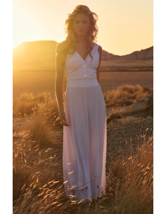 Robe Longue évasée, Ralia, Pain De Sucre RALIA45-BLANC