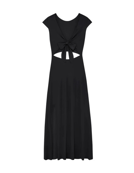 Robe Longue Manches Courtes, Kolil, Pain De Sucre KOLIL45-NOIR