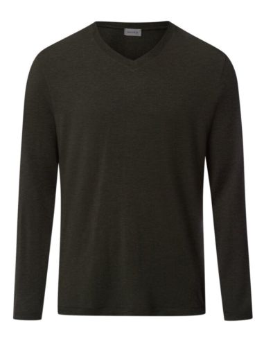 Long Trousers & Long-Sleeve V-Neck T-Shirt Set, Casual, Hanro 075036/040-3044