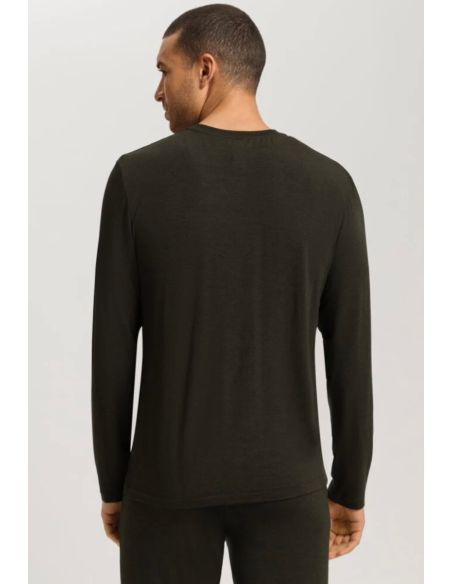 Ensemble Tee Shirt ColV Manches Longue & Pantalon, Casual, Hanro 075036/040-3044