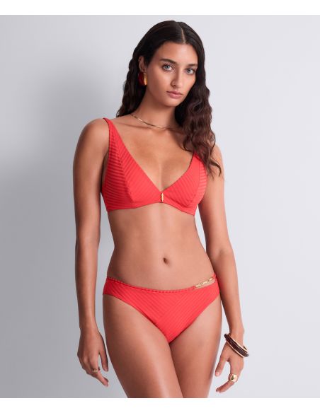 Haut De Maillot Triangle Emboîtant, Sun Pop - Coral, Aubade 6R10E-CORA