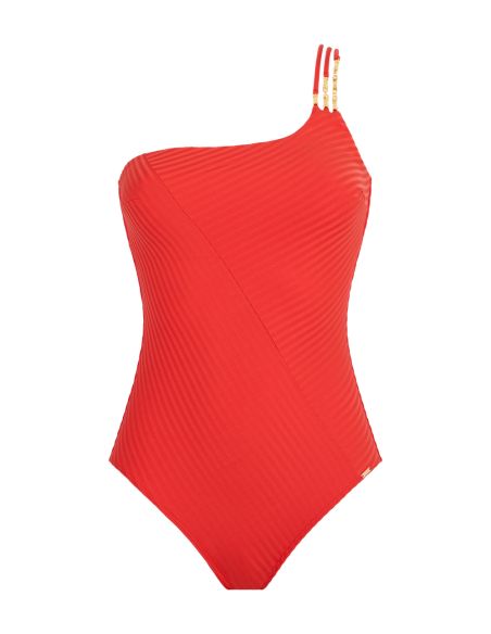 Maillot de Bain 1 Pièce Nageur Asymétrique, Sun Pop - Coral, Aubade 6R67-A-CORA