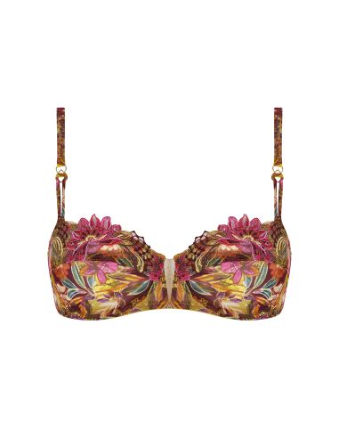 Soutien-Gorge Corbeille, Danse des Fleurs - Fushia Vert, ACJ3037-FE