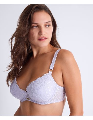 Soutien Gorge Plunge Coques, Cray In Love - Wisteria, Aubade 5DN08-WIST