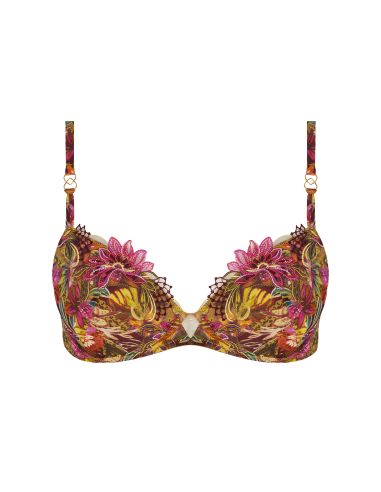 Soutien-Gorge Coque Progressive, Danse des Fleurs - Fushia Vert, ACJ8537-FE