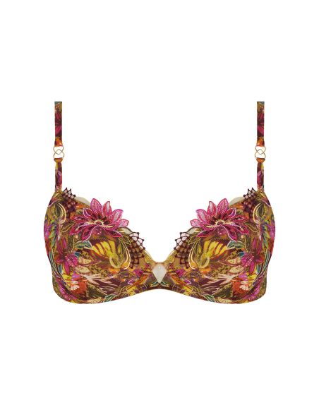 Soutien-Gorge Coque Progressive, Danse des Fleurs - Fushia Vert, ACJ8537-FE