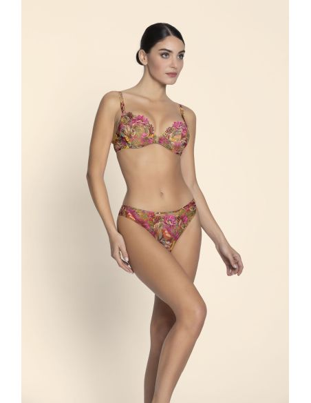 Slip Séduction, Danse des Fleurs - Fushia Vert, ACJ0737-FE