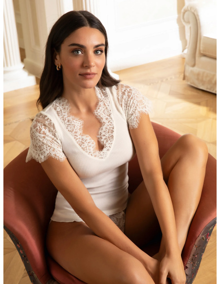 Top Manches Courtes, Plaisir Caresse, ANJ9110-EN