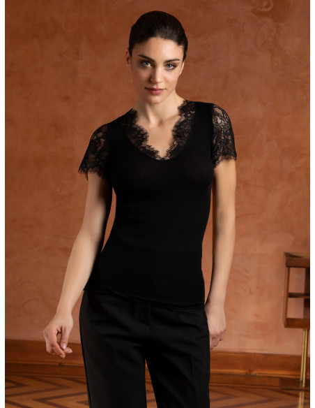 Top Manches Courtes, Plaisir Caresse, ANJ9110-NO