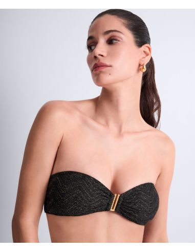 Haut De Maillot Bandeau Coque Amovible, Golden Horizon, Aubade 6S06-O-BLAK