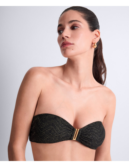 Haut De Maillot Bandeau Coque Amovible, Golden Horizon, Aubade 6S06-O-BLAK