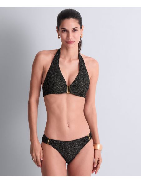 Haut De Maillot Triangle Plunge, Golden Horizon, Aubade 6S12-BLAK