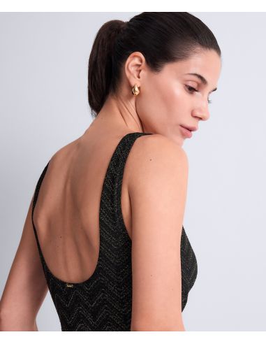 Maillot De Bain 1 Pièce Nageur Armatures, Golden Horizon, Aubade 6S55-BLAK