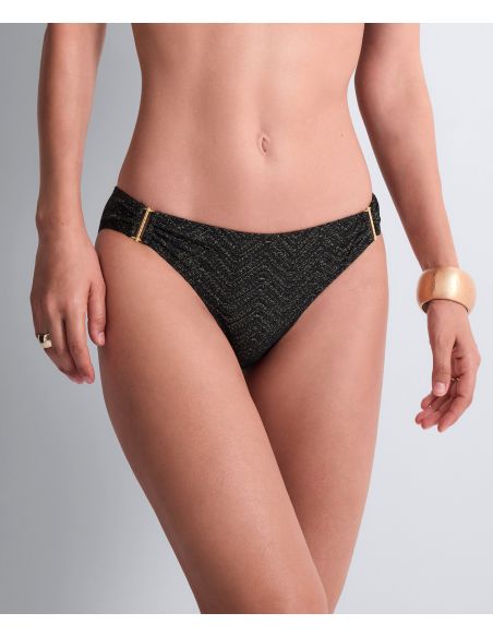 Bas De Maillot Slip Brésilien, Golden Horizon, Aubade 6S22-BLAK