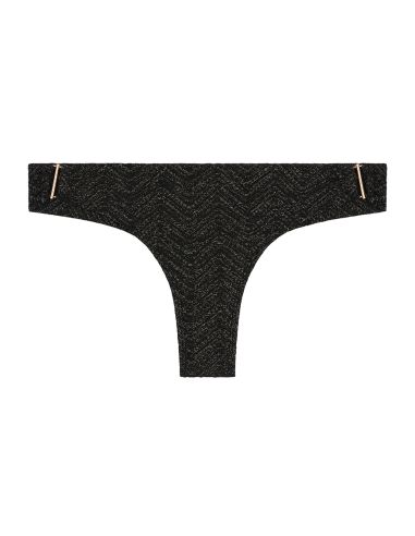 Bas De Maillot Tanga, Golden Horizon, Aubade 6S26-BLAK