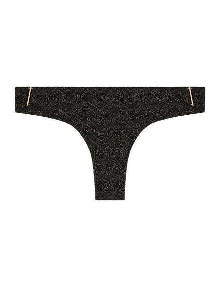 Bas De Maillot Tanga, Golden Horizon, Aubade 6S26-BLAK