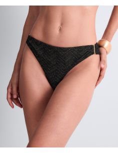 Bas De Maillot Tanga, Golden Horizon, Aubade 6S26-BLAK 2