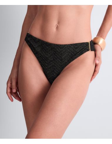 Bas De Maillot Tanga, Golden Horizon, Aubade 6S26-BLAK