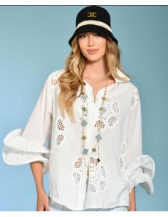 Chemise - Taille Unique, Textile - Gassin, CHEMGASSTEXT-BLANC 2