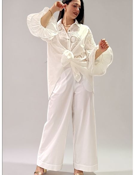 Chemise - Taille Unique, Textile - Gassin, CHEMGASSTEXT-BLANC