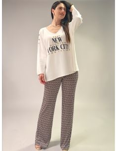 Pull - Taille Unique, New York - Beverly, PULLBEVEN-BLANC