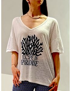 Tee-Shirt - Taille Unique, Escape - Sharon, TSSHARES-BEIGE