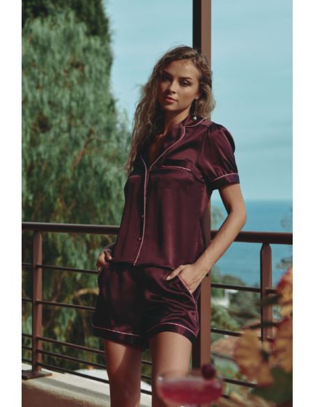 Short Silk Pyjamas, Calista, Marjolaine 3CAL5601-9475
