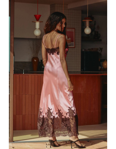 Long Slit Nightdress Sexy, Calista, Marjolaine 3CAL3003-7594