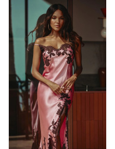 Long Slit Nightdress Sexy, Calista, Marjolaine 3CAL3003-7594