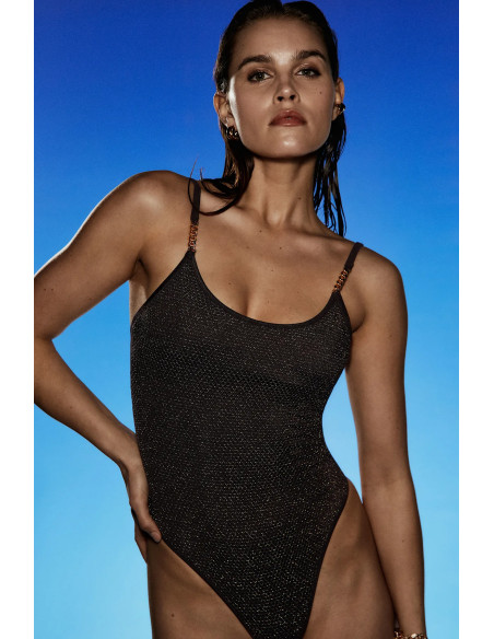 Maillot de Bain 1 Pièce Bateau Rembourré Amovible, Janja, Sarda 3601630-CHO